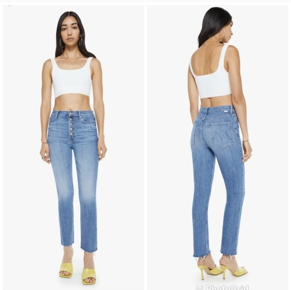 Mother The Pixie Dazzler Ankle Fray In Boogie Down Cotton Stretch Jeans(27) - Picture 4 of 13